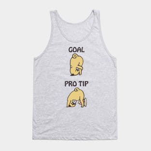 Pug Standing Forward Bend Tank Top